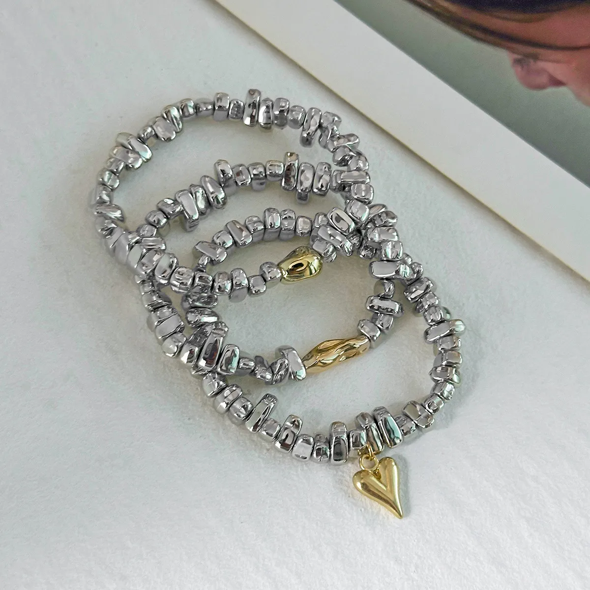 Irregular Exaggerated Handmade Commute CCB Alloy Bracelets Wholesale display picture 1
