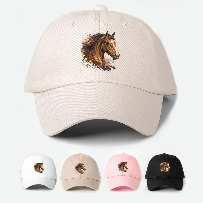 Unisex Horse Curved Eaves Embroidery Casual Simple Style Streetwear Baseball Cap display picture 1