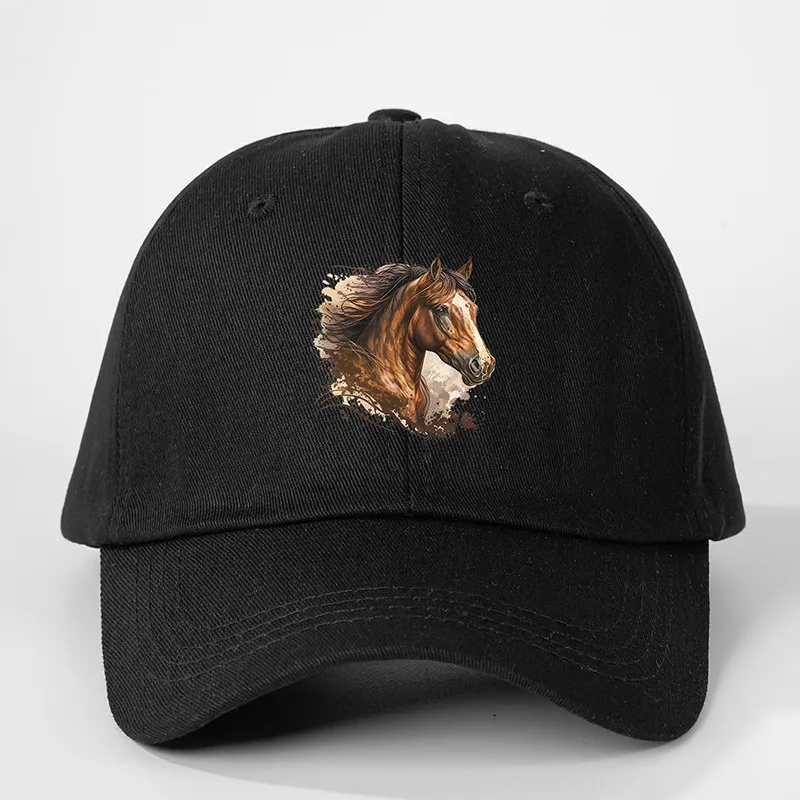 Unisexe Cheval Avant-Toit Incurvé Broderie Décontractée Style Simple Vêtement De Rue Casquette De Baseball display picture 5