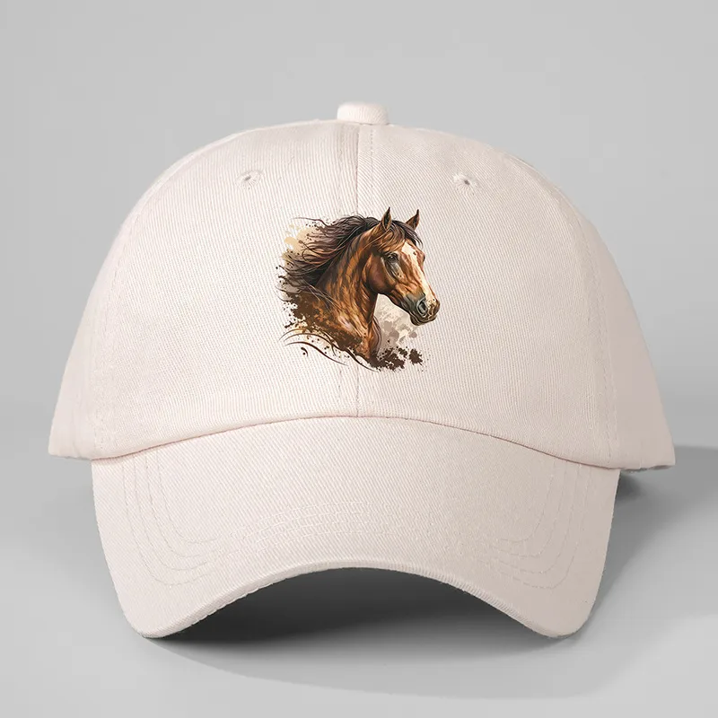 Unisex Horse Curved Eaves Embroidery Casual Simple Style Streetwear Baseball Cap display picture 4