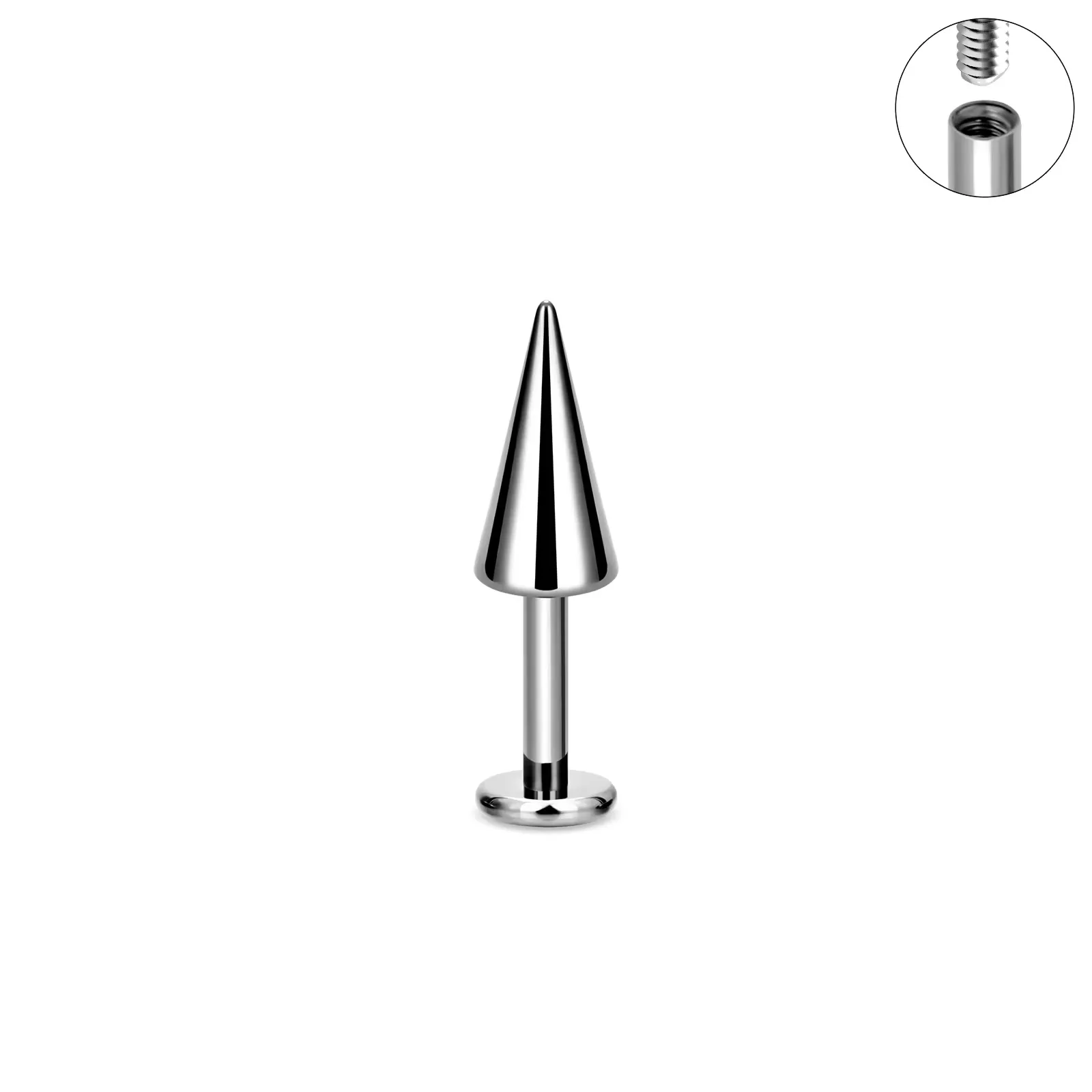 1 Piece Titanium Alloy Vacation Funny Punk Sharp Cone Lip Rings Eyebrow Studs Ear Cartilage Rings & Studs display picture 1