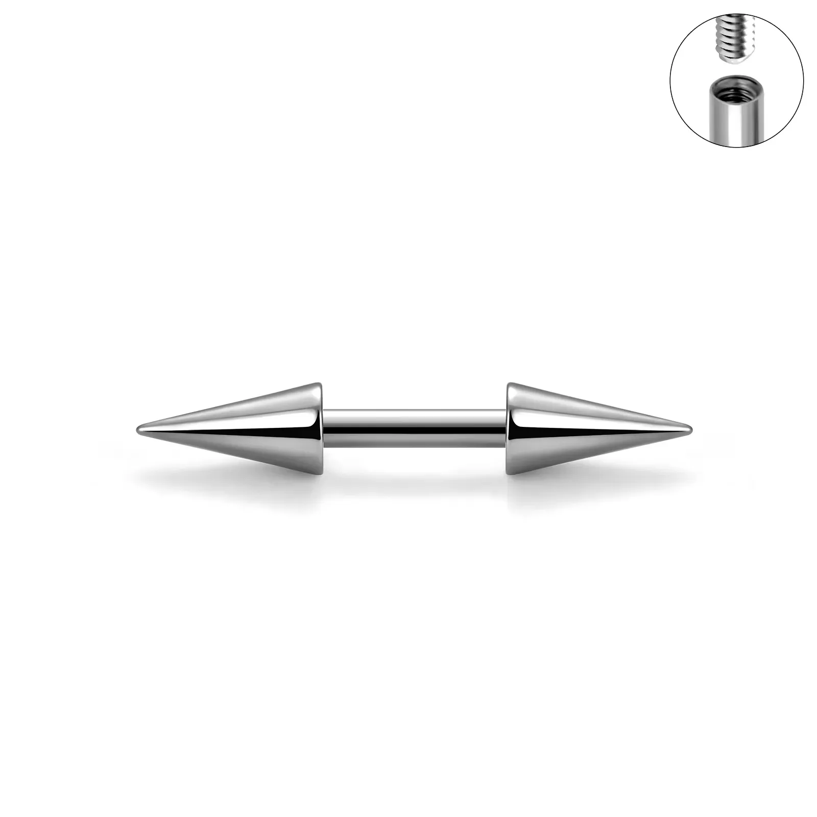 1 Piece Titanium Alloy Vacation Funny Punk Sharp Cone Lip Rings Eyebrow Studs Ear Cartilage Rings & Studs display picture 2