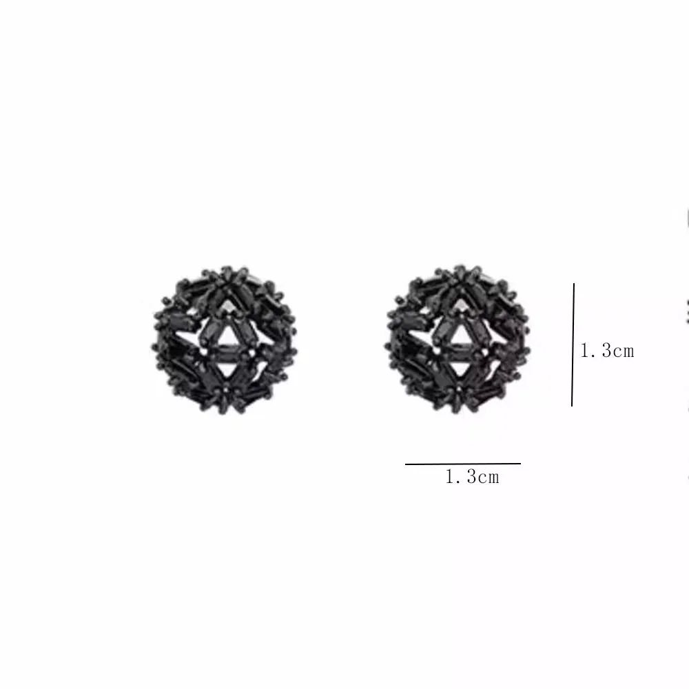 1 Pair Geometric Luxurious Artistic New Style Artificial Gemstones Copper Alloy Brass Zircon Ear Studs display picture 2
