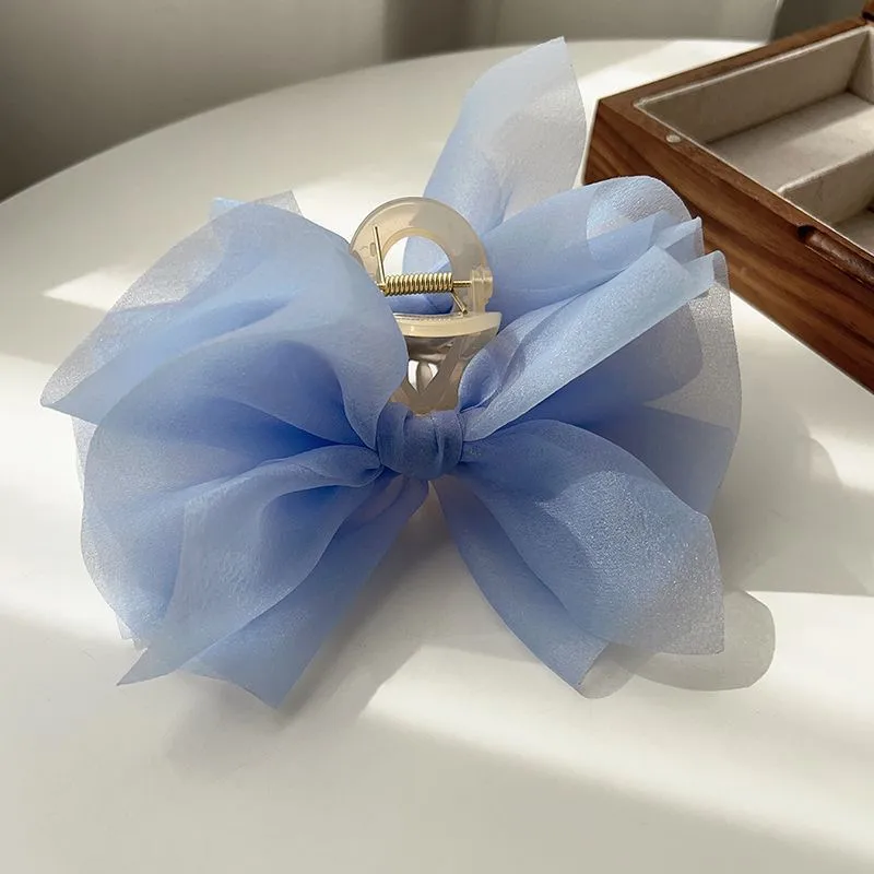 Mujeres Nudo De Lazo Estilo De Hadas Princesa Dulce Resina Gasa Hilo Neto Garras De Pelo display picture 6