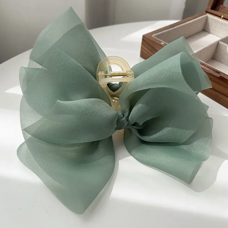 Women's Bow Knot Fairy Style Princess Sweet Resin Gauze Net Yarn Hair Claws display picture 8