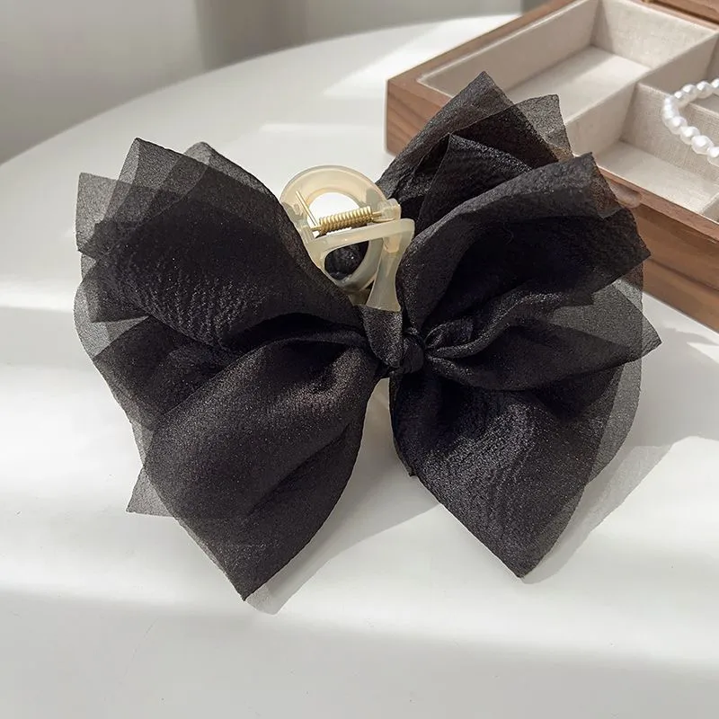 Women's Bow Knot Fairy Style Princess Sweet Resin Gauze Net Yarn Hair Claws display picture 10
