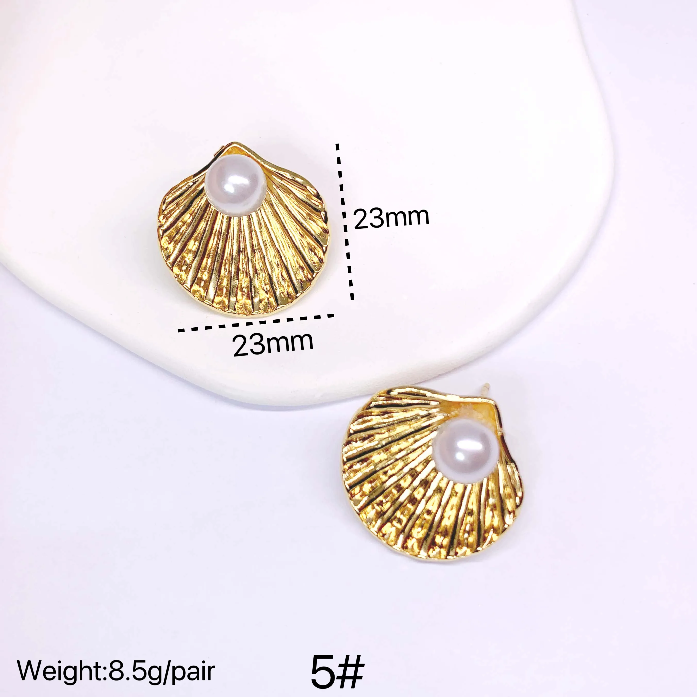 1 Par Forma De Corazón Casual Estilo Marino Viajar Diariamente Acero Inoxidable 304 Chapados En Oro De 18K Perlas Artificiales Embutido Pendientes display picture 5