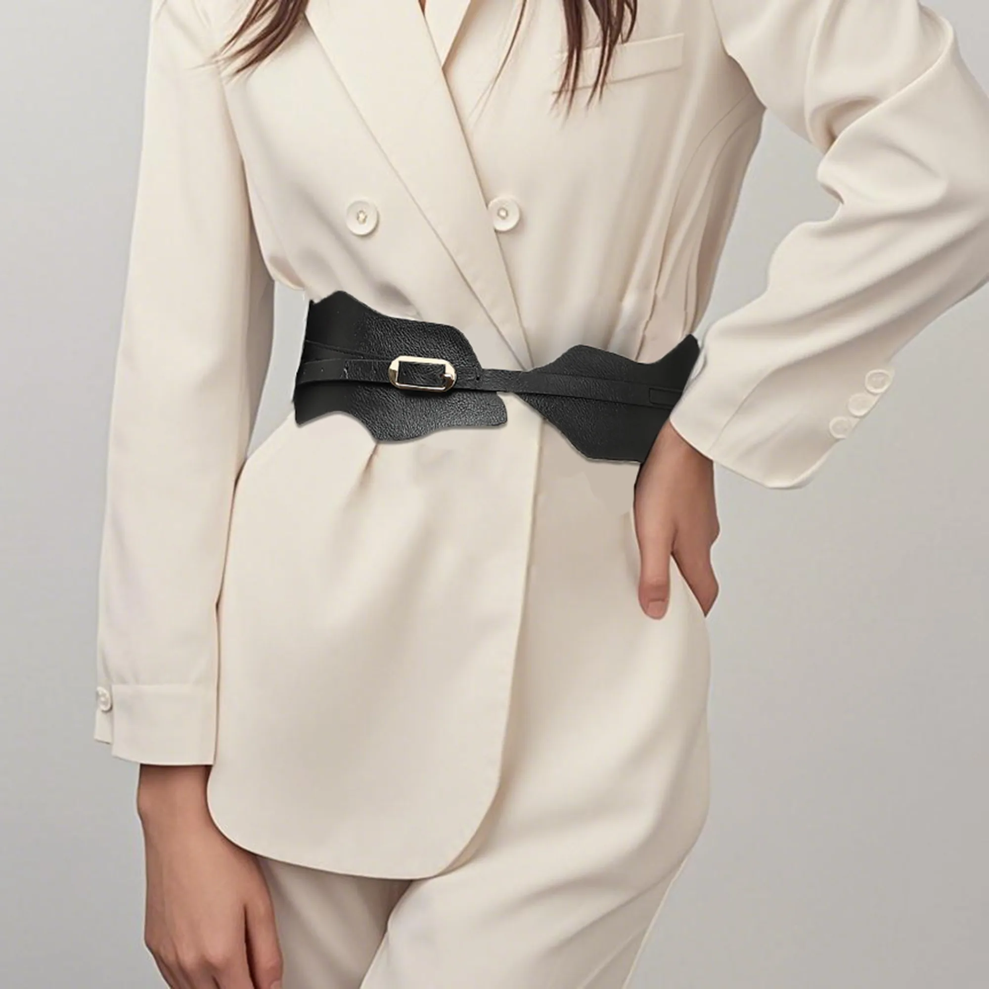 Mujeres Estilo Vintage Señora Estilo Simple Pu Pu Hebilla Del Cinturón Cinturones De Cuero display picture 8