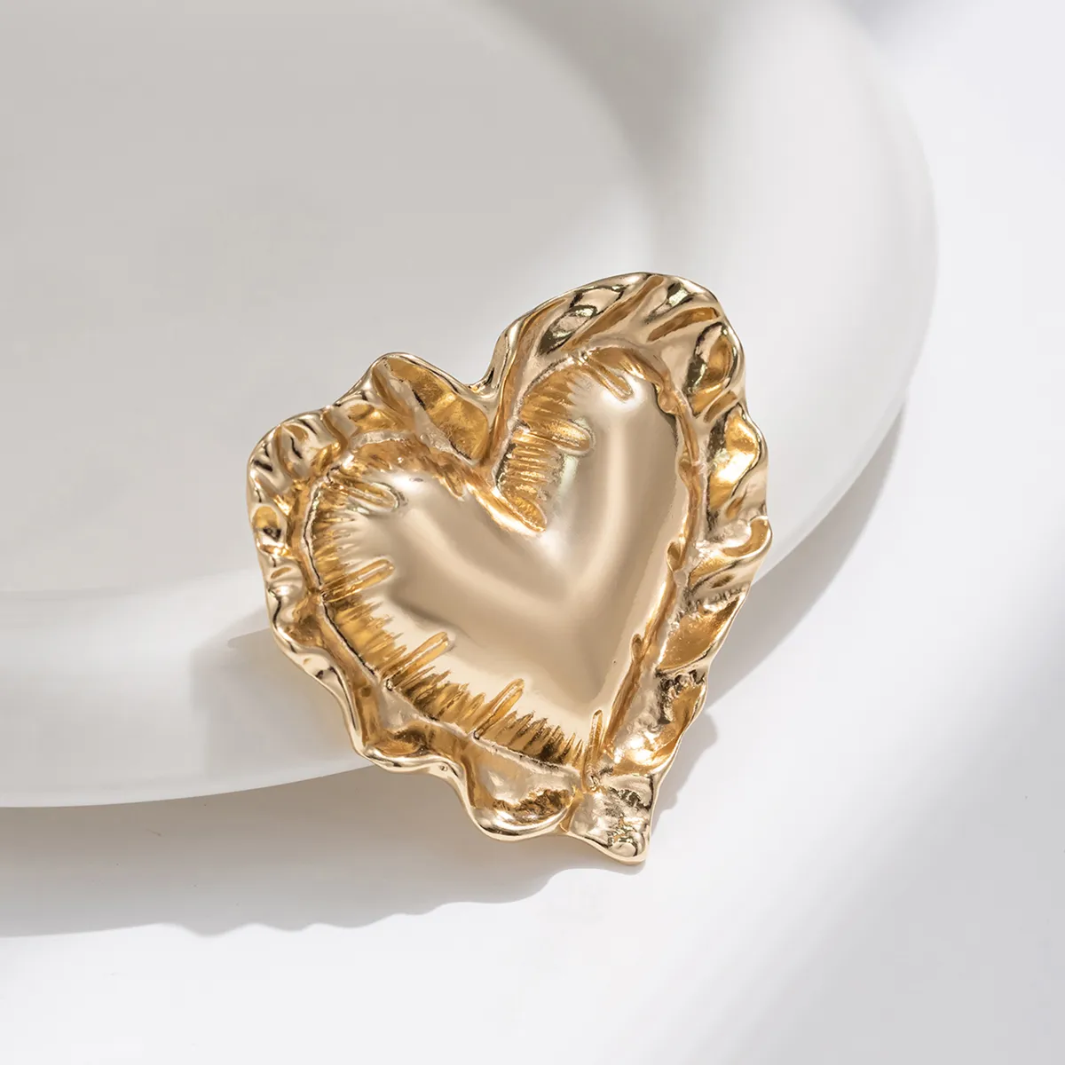 Élégant Classique Romantique Alliage Forme De Cœur Femmes Anneau Ouvert display picture 4