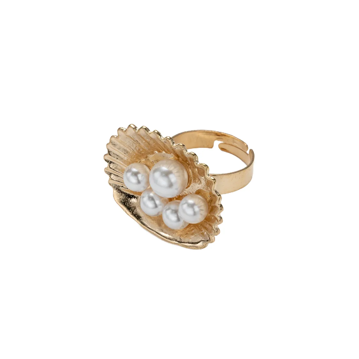 Casual Classical Vintage Style Alloy Round Starry Sky Pearl Women's Open Rings display picture 4