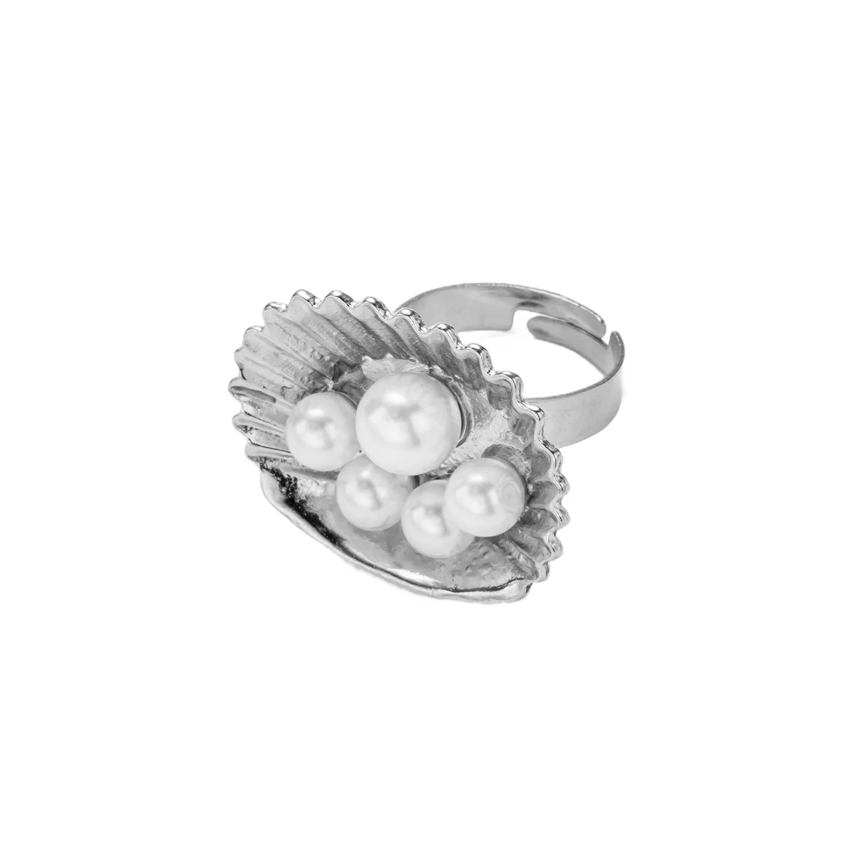 Casual Classical Vintage Style Alloy Round Starry Sky Pearl Women's Open Rings display picture 11