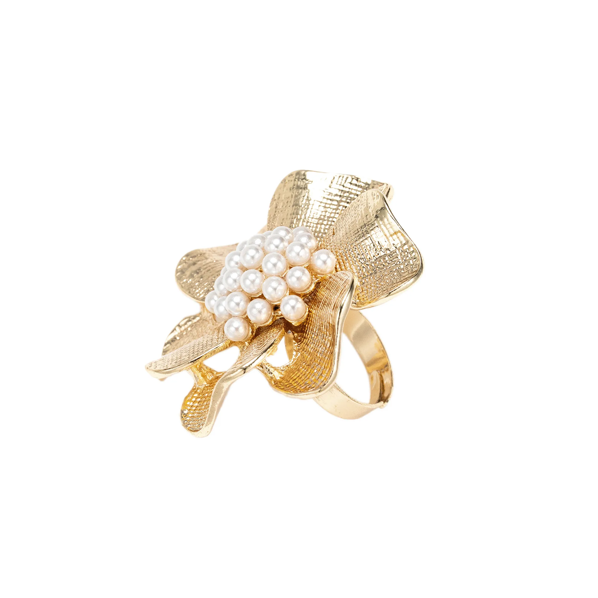 Elegant Classical Vintage Style Alloy Flower Women's Open Rings display picture 12