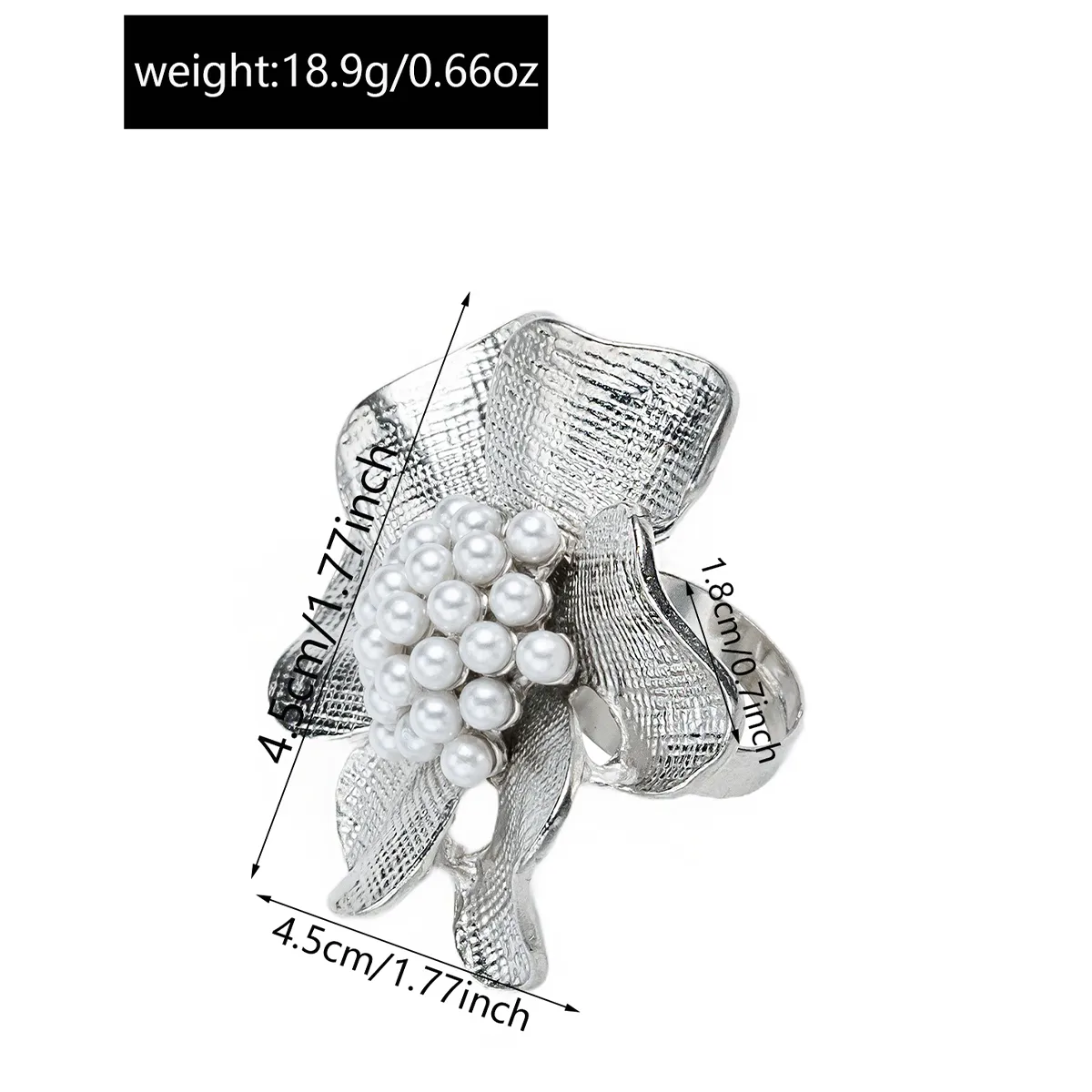 Elegant Classical Vintage Style Alloy Flower Women's Open Rings display picture 1