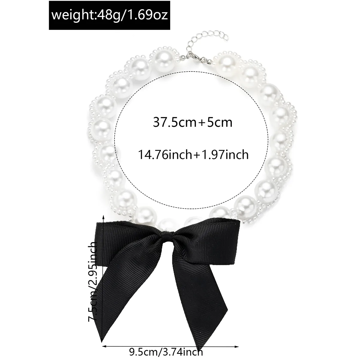 Bow Knot Princess Cute Shiny Baroque Pearls Necklace Wholesale display picture 2