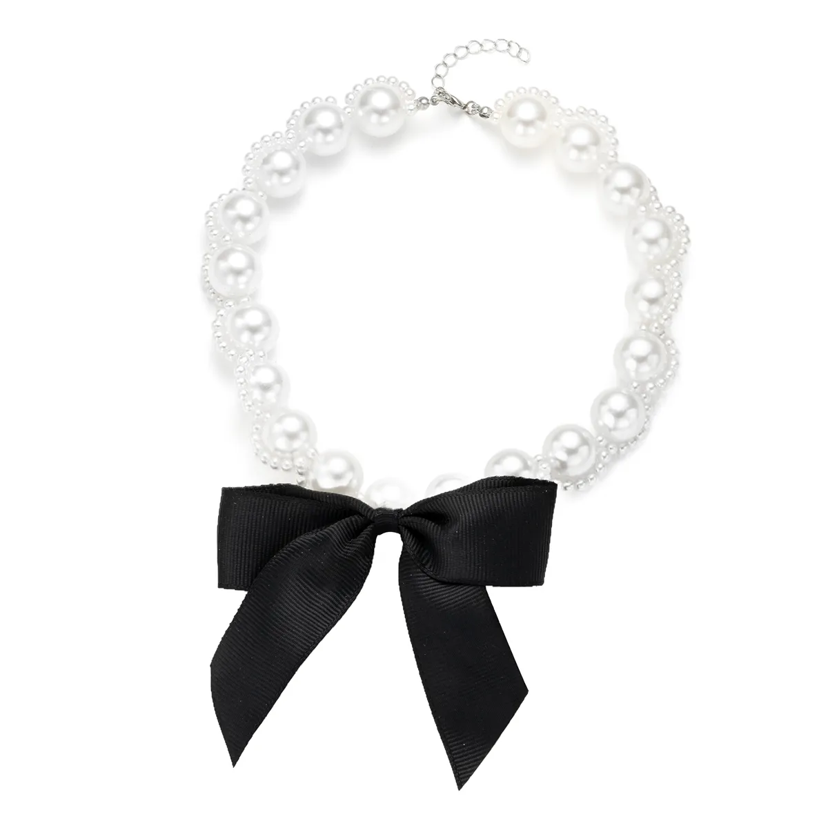 Bow Knot Princess Cute Shiny Baroque Pearls Necklace Wholesale display picture 1