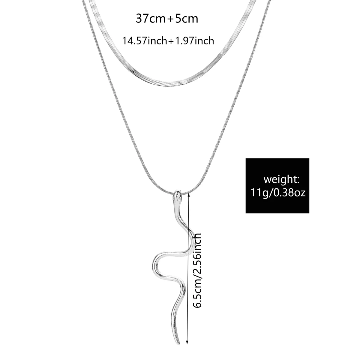Snake Elegant Vintage Style Simple Style Alloy Long Necklace Wholesale display picture 8