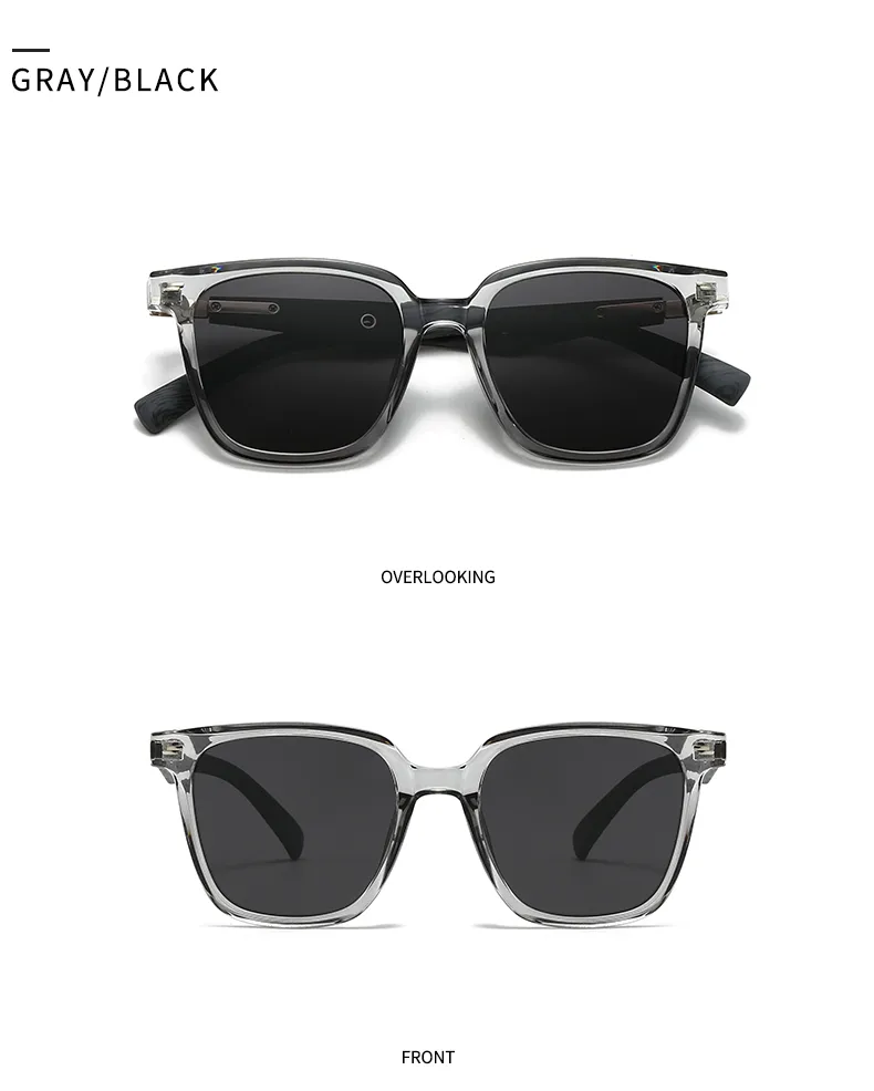 Carré Personnalité Punk Rue Géométrique Ca Verres Teintés Dégradés Plein Cadre Femmes De Lunettes De Soleil display picture 11