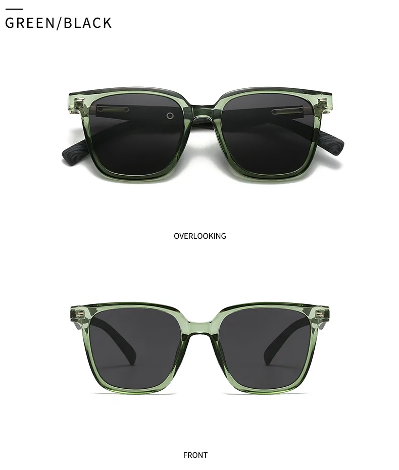 Carré Personnalité Punk Rue Géométrique Ca Verres Teintés Dégradés Plein Cadre Femmes De Lunettes De Soleil display picture 15