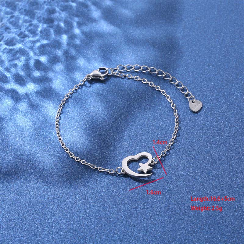 Letra Perro Mariposa Lindo Señora Estilo Simple Acero Inoxidable 201 Pulsera Al Mayoreo display picture 3