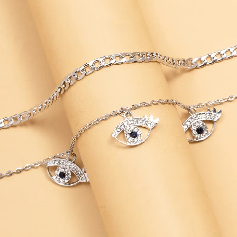 Eye Vintage Style Lady Simple Style Alloy Double Layer Necklaces Wholesale display picture 4