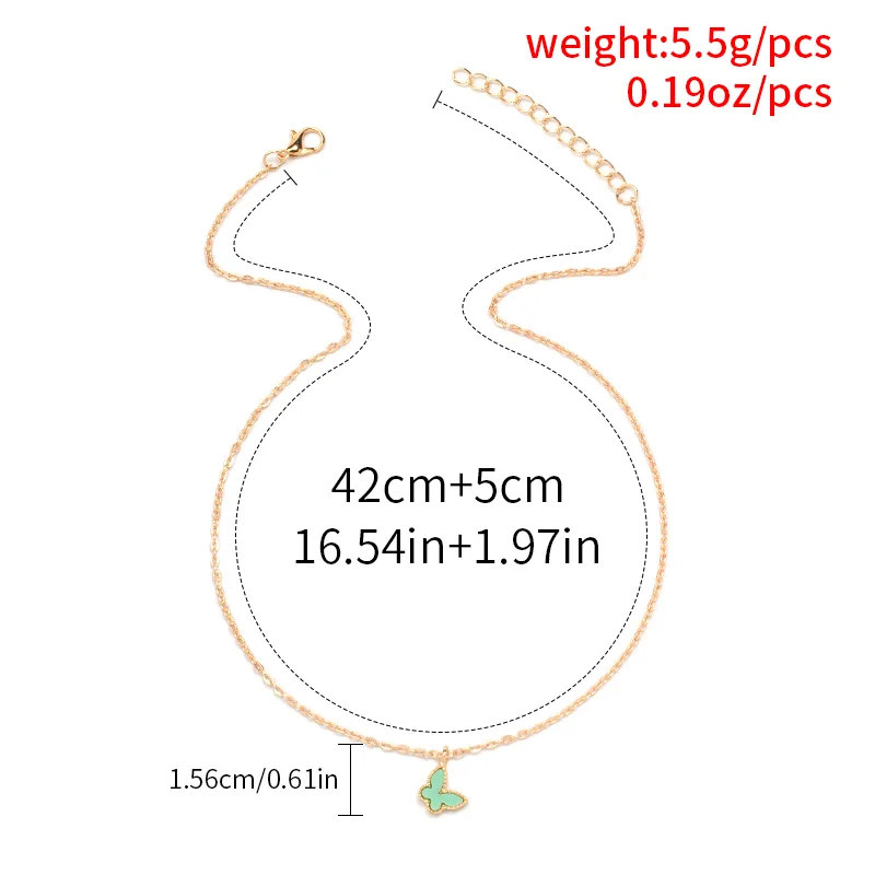 Butterfly Elegant Vintage Style Simple Style Alloy Pendant Necklace Wholesale display picture 1