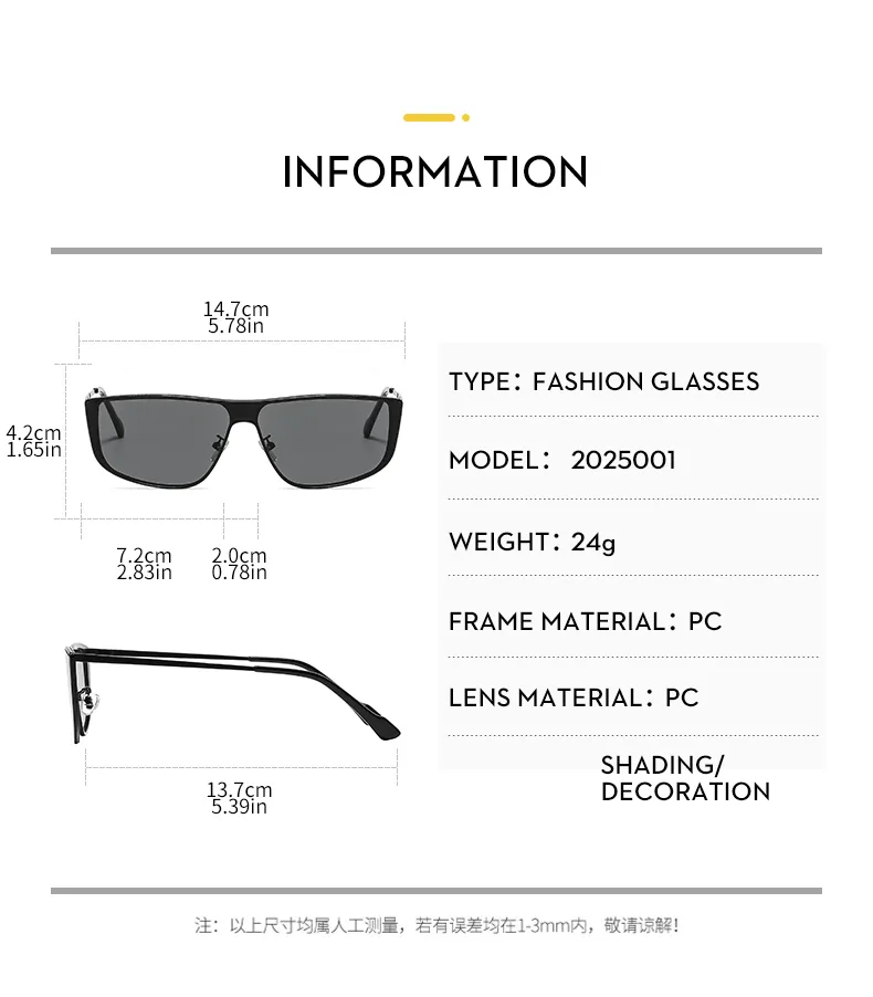 Square Personality Street Geometric Ac Full Frame Women's Sunglasses display picture 8