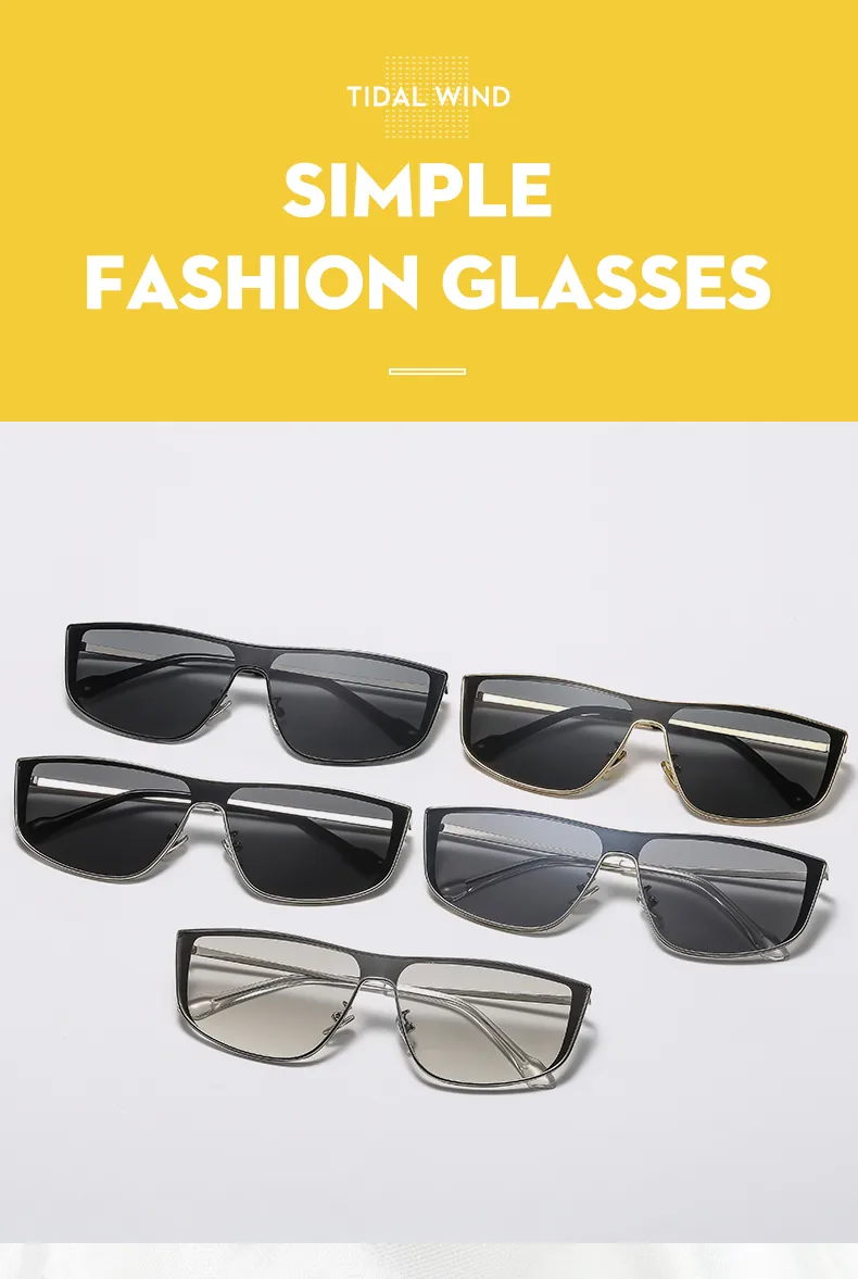 Square Personality Street Geometric Ac Full Frame Women's Sunglasses display picture 13