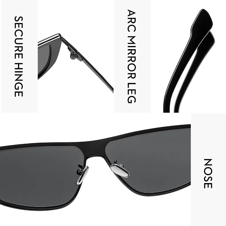 Square Personality Street Geometric Ac Full Frame Women's Sunglasses display picture 5