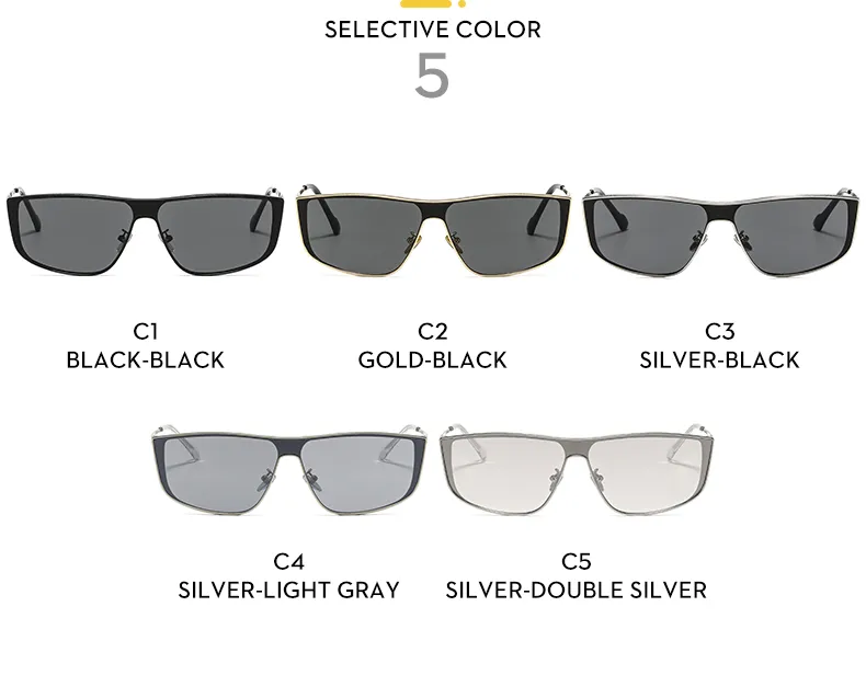 Square Personality Street Geometric Ac Full Frame Women's Sunglasses display picture 9