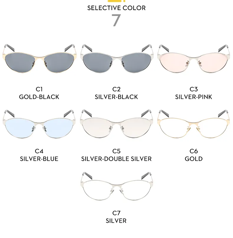 Cuadrado Casual Calle Geométrico C.A. Lentes Tintados Con Degradado Fotograma Completo Gafas De Sol Mujer display picture 5