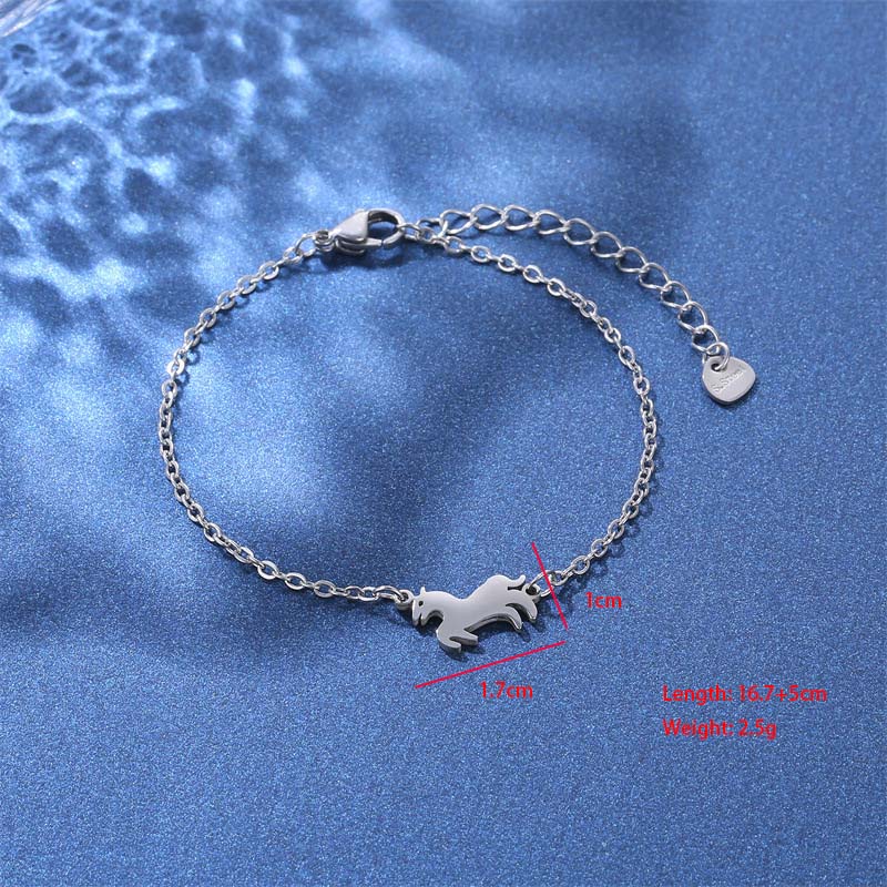 Empreinte De Patte Forme De Cœur Papillon Mignon Bohémien Style Simple Acier Inoxydable 201 Bracelets En Masse display picture 6