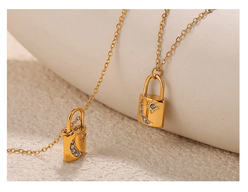 Lock Glam Queen Bridal 304 Stainless Steel Pendant Necklace Lobster Trigger Clasp Closure display picture 1