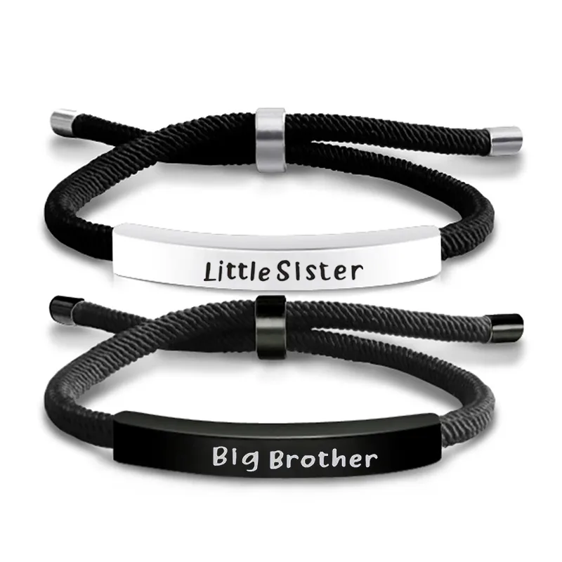 Letter French Style Romantic Simple Style 304 Stainless Steel Rope Bracelets Wholesale display picture 4