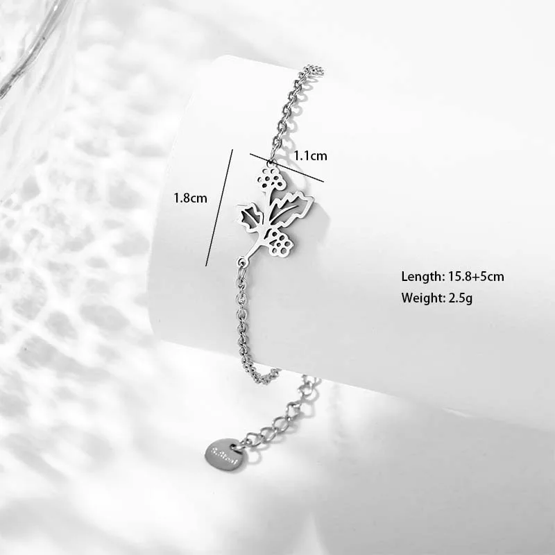 Petal Lotus Chrysanthemum Cute Bohemian Simple Style 201 Stainless Steel Bracelets In Bulk display picture 11