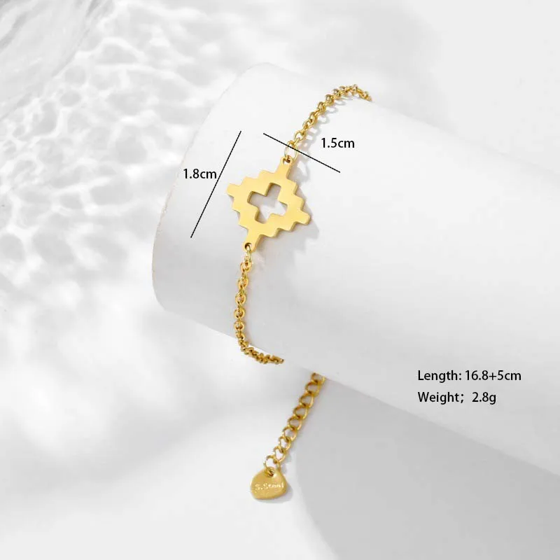 Soleil Empreinte De Patte Araignée Style Simple Vêtement De Rue Acier Inoxydable 201 Bracelets En Masse display picture 3