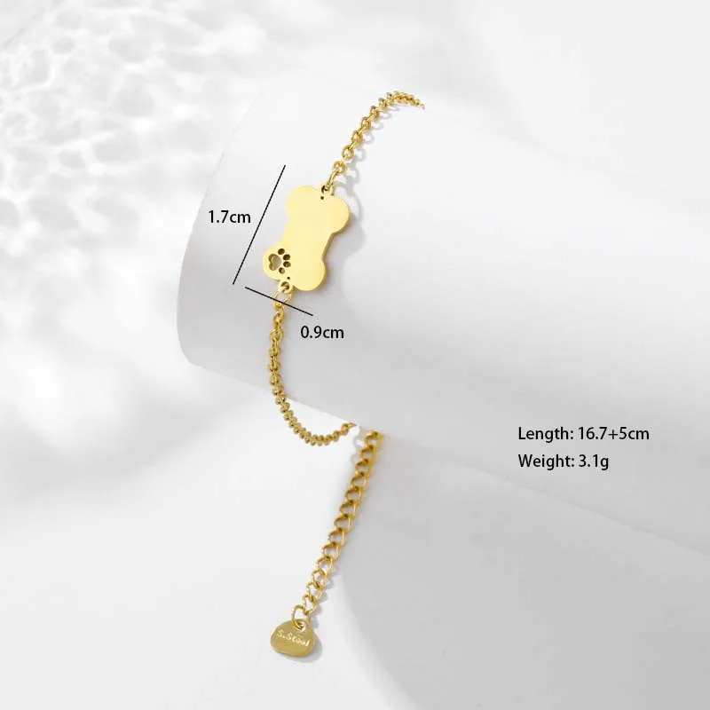 Sun Paw Print Spider Simple Style Streetwear 201 Stainless Steel Bracelets In Bulk display picture 5