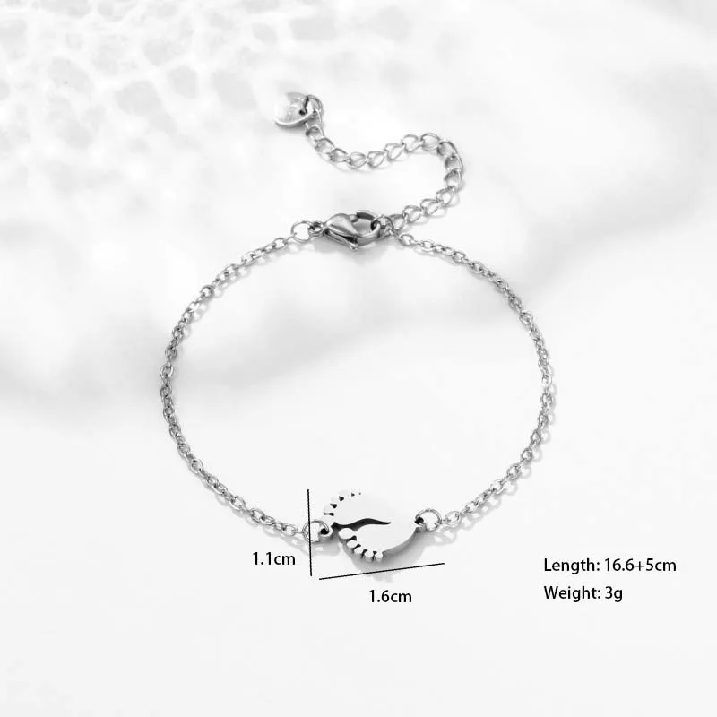 Sun Paw Print Spider Simple Style Streetwear 201 Stainless Steel Bracelets In Bulk display picture 6