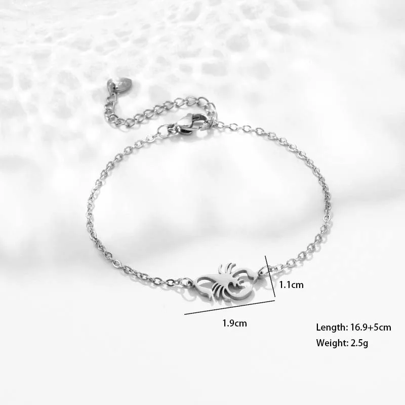 Sun Paw Print Spider Simple Style Streetwear 201 Stainless Steel Bracelets In Bulk display picture 17