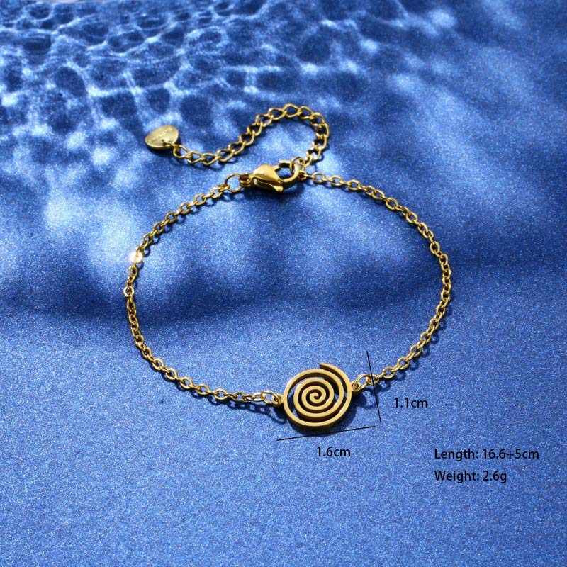 Tortoise Coconut Tree Dolphin Cute Lady Bohemian 201 Stainless Steel Bracelets In Bulk display picture 2