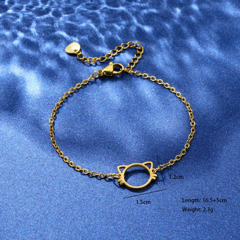 Tortoise Coconut Tree Dolphin Cute Lady Bohemian 201 Stainless Steel Bracelets In Bulk display picture 5