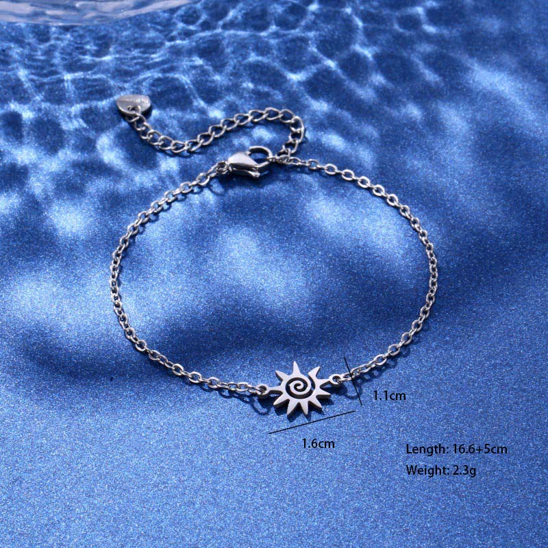 Tortoise Coconut Tree Dolphin Cute Lady Bohemian 201 Stainless Steel Bracelets In Bulk display picture 20