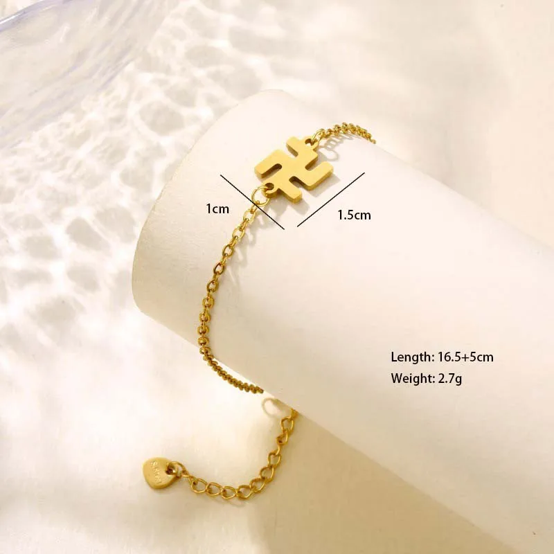 Huella Campana Monigote De Nieve Lindo Hip Hop Estilo Simple Acero Inoxidable 201 Pulsera Al Mayoreo display picture 6