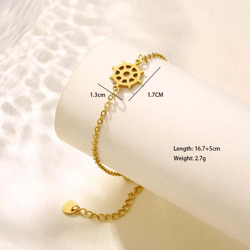 Huella Campana Monigote De Nieve Lindo Hip Hop Estilo Simple Acero Inoxidable 201 Pulsera Al Mayoreo display picture 1