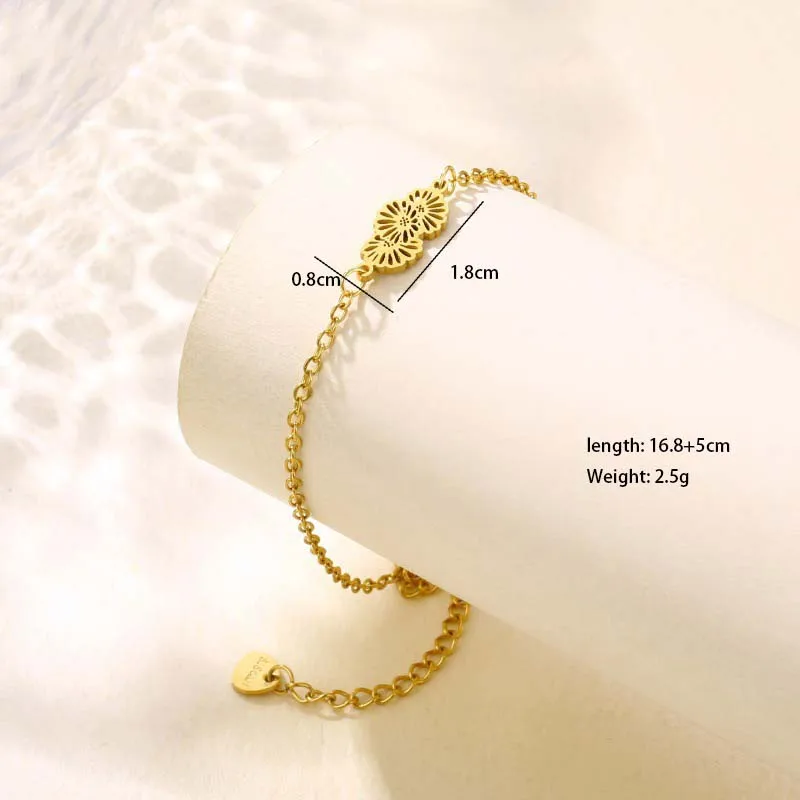 Huella Campana Monigote De Nieve Lindo Hip Hop Estilo Simple Acero Inoxidable 201 Pulsera Al Mayoreo display picture 2