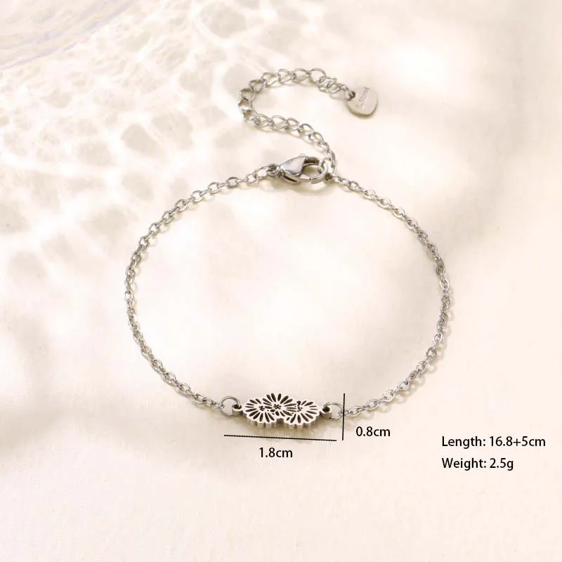 Paw Print Bell Snowman Cute Hip-Hop Simple Style 201 Stainless Steel Bracelets In Bulk display picture 5