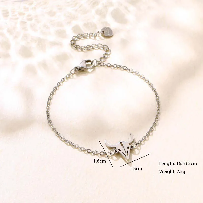 Paw Print Bell Snowman Cute Hip-Hop Simple Style 201 Stainless Steel Bracelets In Bulk display picture 10