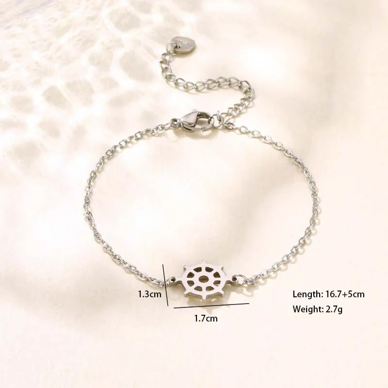 Empreinte De Patte Cloche Bonhomme De Neige Mignon Hip Hop Style Simple Acier Inoxydable 201 Bracelets En Masse display picture 3