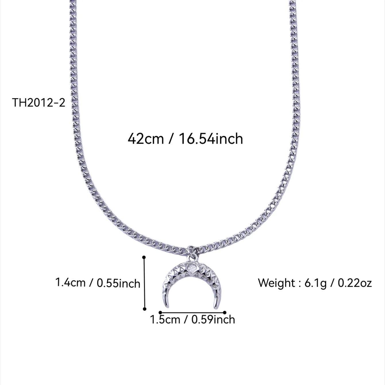 Moon Elegant Lady 304 Stainless Steel 18K Gold Plated Pendant Necklace Lobster Trigger Clasp Closure display picture 2