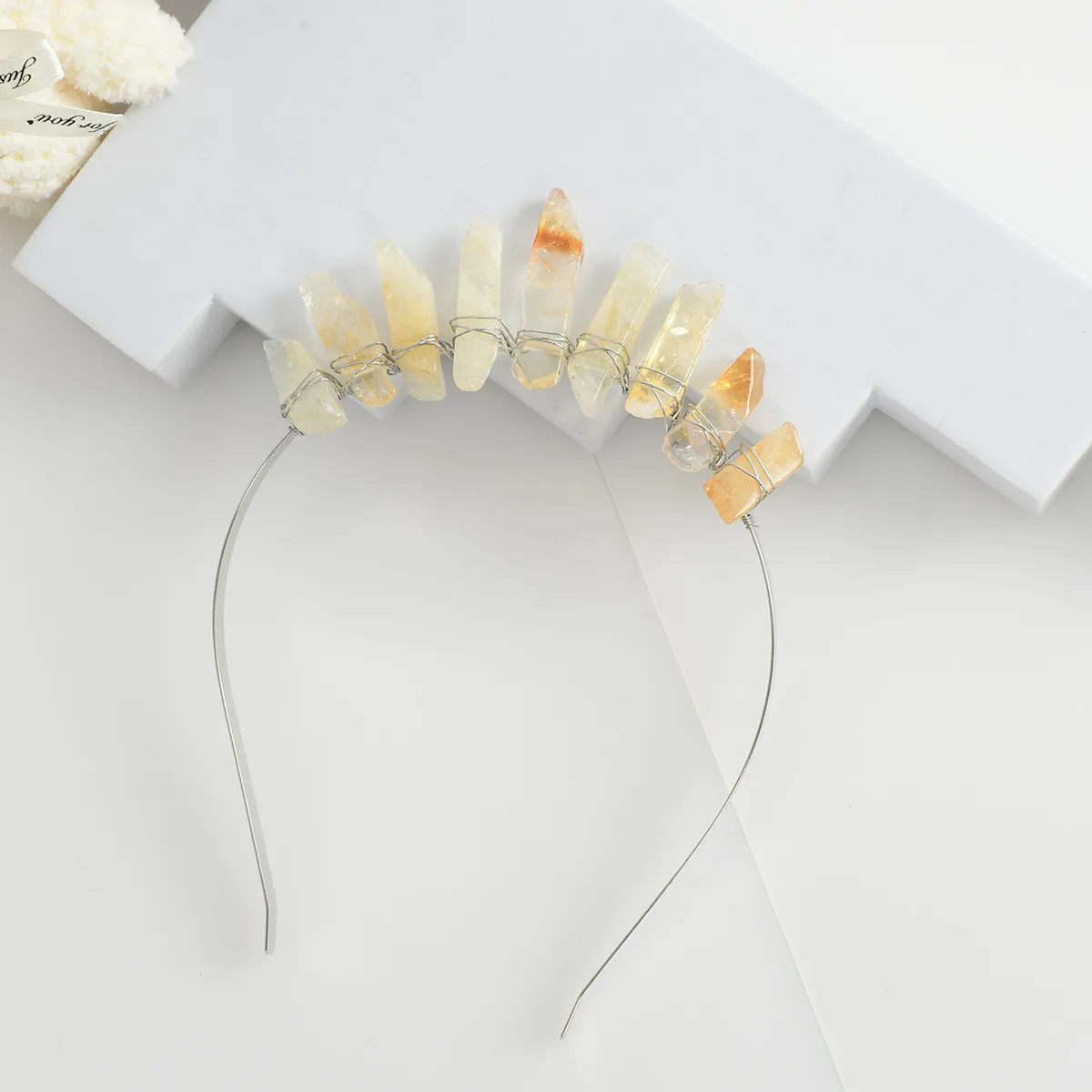 Femmes Géométrique Couleur Unie Rétro Pastorale Alliage Gemme Bande De Cheveux display picture 8