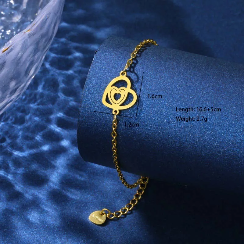 Tortoise Star Ball Cute Hip-Hop Simple Style 201 Stainless Steel Bracelets In Bulk display picture 1